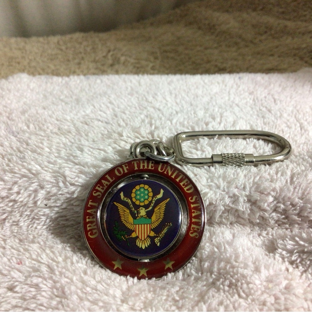 Red Great Seal Keychain with Metal Clip